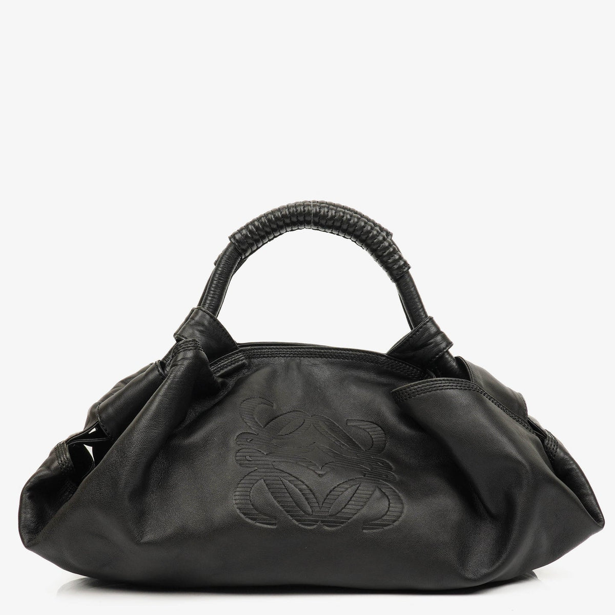 Bolso de Mano Loewe Nappa Aire en Piel Nappa Negra con Anagrama