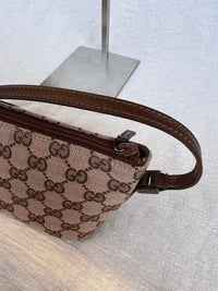 Gucci Boat Pochette - GG Canvas Marrón
