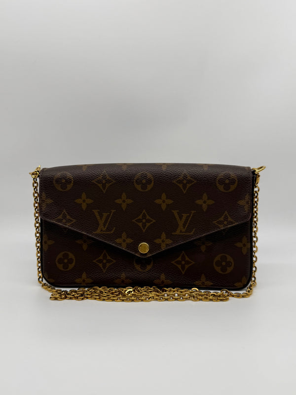 Louis Vuitton Felicie Pochette Monogram con tarjetero