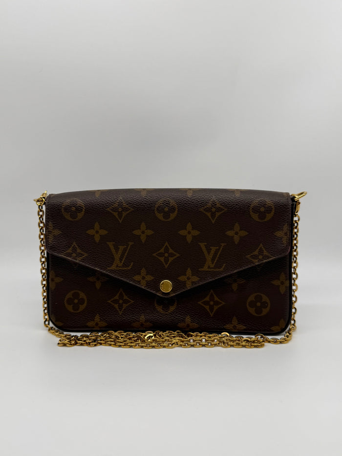 Louis Vuitton Felicie Pochette Monogram con tarjetero