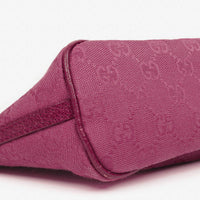 Bolso Mini Baguette Gucci Boat Pochette en Lona GG Canvas Rosa