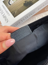 Bolso Christian Dior Pochette Trotter en Lona Oblique Azul Marino