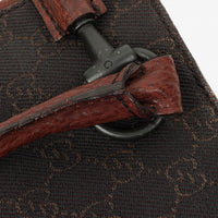 Bolso de Hombro Gucci Hobo en Lona GG Canvas Marrón y Piel
