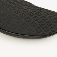 Fendi Bolso de Hombro Hobo Zucchino en Lona Negra