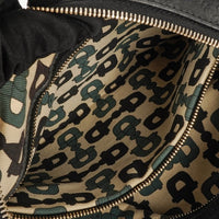 Gucci Bolso de Hombro Guccissima Horsebit Mediano en Piel Negra