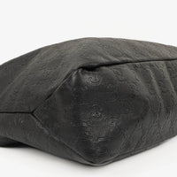 Gucci Bolso de Hombro Guccissima Horsebit Mediano en Piel Negra