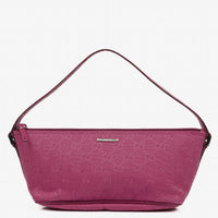 Bolso Mini Baguette Gucci Boat Pochette en Lona GG Canvas Rosa
