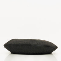 Fendi Bolso de Hombro Hobo Zucchino en Lona Negra