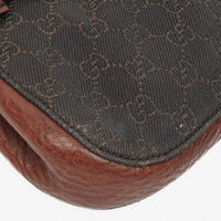 Bolso de Hombro Gucci Hobo en Lona GG Canvas Marrón y Piel