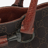 Bolso de Hombro Gucci Hobo en Lona GG Canvas Marrón y Piel