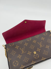 Louis Vuitton Felicie Pochette Monogram con tarjetero