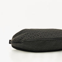 Fendi Bolso de Hombro Hobo Zucchino en Lona Negra