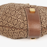 Bolso de Hombro Loewe New Road Hobo en Lona Anagram y Piel