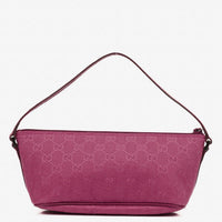 Bolso Mini Baguette Gucci Boat Pochette en Lona GG Canvas Rosa