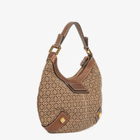 Bolso de Hombro Loewe New Road Hobo en Lona Anagram y Piel