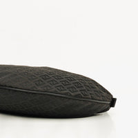 Fendi Bolso de Hombro Hobo Zucchino en Lona Negra