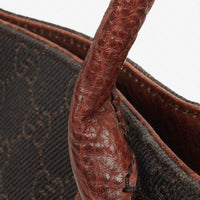 Bolso de Hombro Gucci Hobo en Lona GG Canvas Marrón y Piel