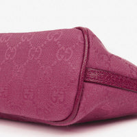 Bolso Mini Baguette Gucci Boat Pochette en Lona GG Canvas Rosa