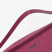 Bolso Mini Baguette Gucci Boat Pochette en Lona GG Canvas Rosa