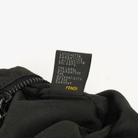 Fendi Bolso de Hombro Hobo Zucchino en Lona Negra