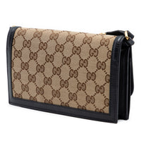 Gucci GG Canvas Lady Web Wallet On Strap Vintage