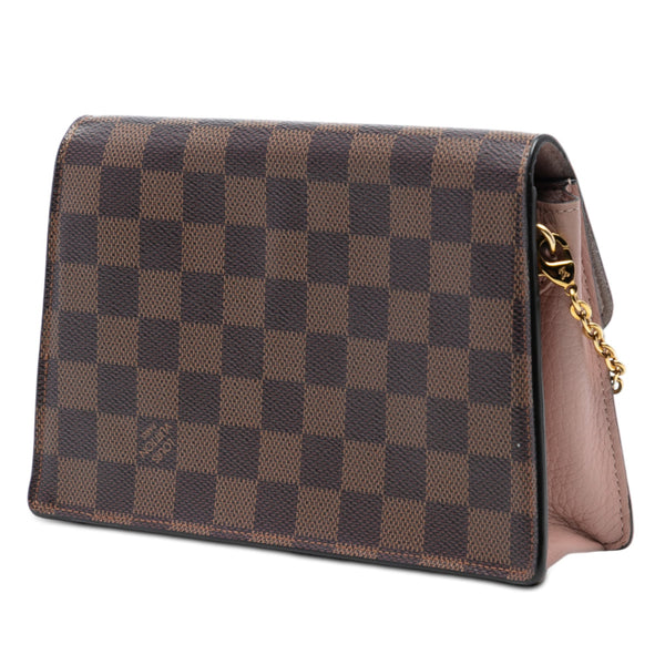 Louis Vuitton Damier Ebene Croisette Chain Wallet Vintage